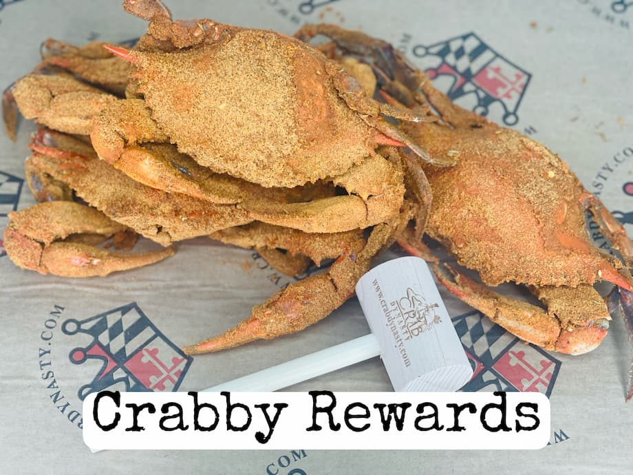 Earn Crabby Rewards on every purchase to unlock promo codes to save on your future purchases!  You can also like our Facebook page, follow us on Instagram,  and send photos of your seafood to earn even more loyalty points!