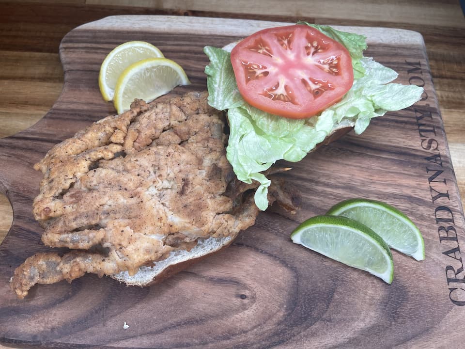 Maryland Soft Shell Crab Po'Boy Sandwich
